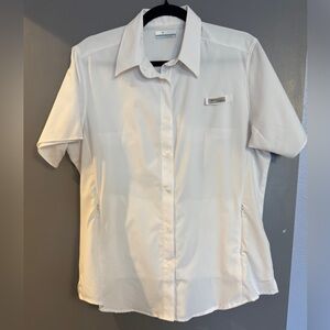 Columbia White Short Sleeve Shirt